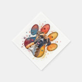 Boksershond in Waterverf Pawprint Servet (Hoek)