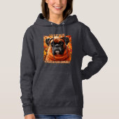 Boksershond laat het aan mij over om de herfst Sch Hoodie (Voorkant)