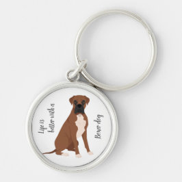 Boksershond sleutelhanger. Elke vachtkleur, elk ty Sleutelhanger