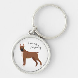 Boksershond sleutelhanger. Elke vachtkleur, elk ty Sleutelhanger