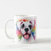 Boksershond Waterverf spatten Koffiemok (Links)