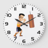 Boksertraining met bokszak grote klok (Voorkant)