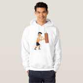 Boksertraining met bokszak hoodie (Voorkant volledig)