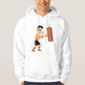 Boksertraining met bokszak hoodie (Voorkant)