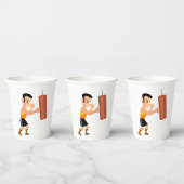 Boksertraining met bokszak papieren bekers