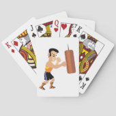 Boksertraining met bokszak pokerkaarten (Achterkant)