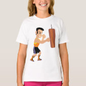 Boksertraining met bokszak t-shirt (Voorkant)