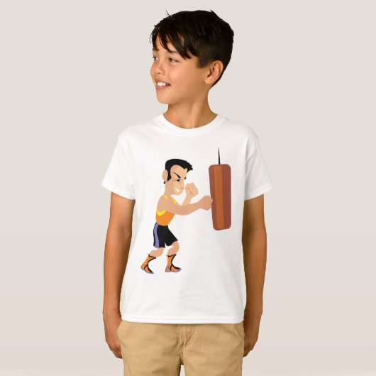 Boksertraining met bokszak t-shirt (Voorkant volledig)