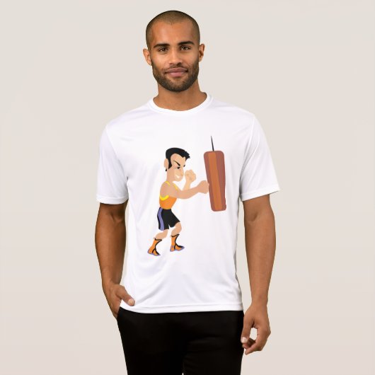Boksertraining met bokszak t-shirt (Voorkant volledig)