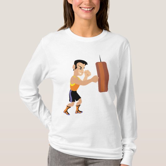 Boksertraining met bokszak t-shirt (Voorkant)