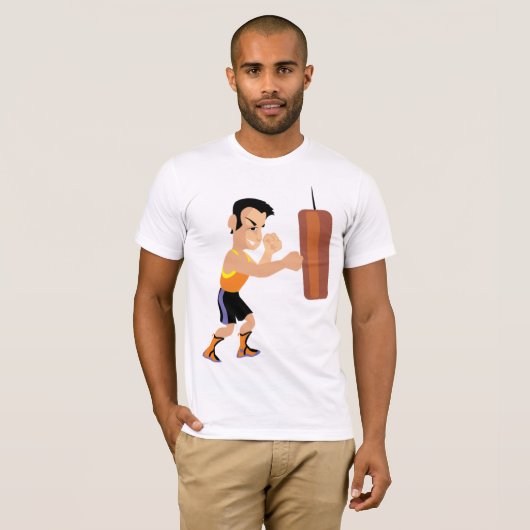 Boksertraining met bokszak t-shirt (Voorkant volledig)