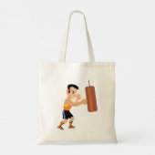 Boksertraining met bokszak tote bag (Achterkant)