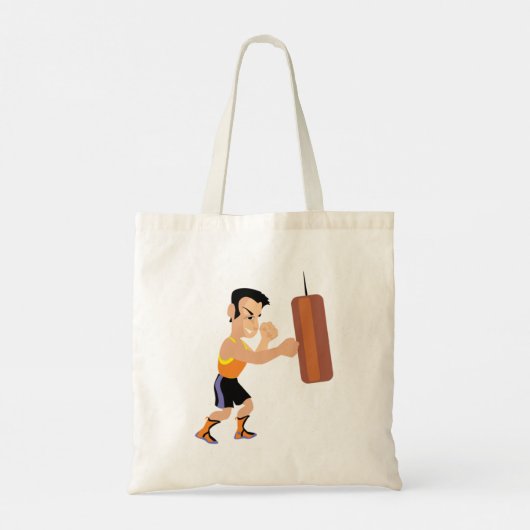 Boksertraining met bokszak tote bag (Achterkant)