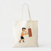 Boksertraining met bokszak tote bag (Voorkant)