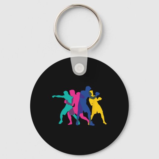 Boksgevecht Mma Kickboksen Vechtersboxer Knockout Sleutelhanger (Voorkant)