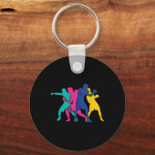Boksgevecht Mma Kickboksen Vechtersboxer Knockout Sleutelhanger (Voorkant)