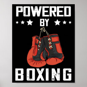 Bokshandschoenen aangedreven door Boksen Boxer Kic Poster