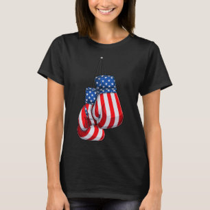 Bokshandschoenen Amerikaanse vlag 4 juli boksen T-shirt