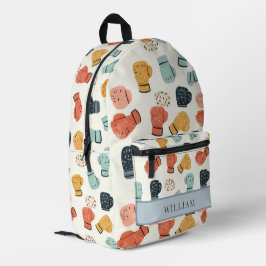 Bokshandschoenen Beige Kinder terug naar school Bedrukte Rugzak