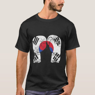Bokshandschoenen Boxer Koreaanse vlag Zuid-Korea T-shirt