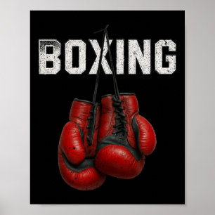 Bokshandschoenen Boxer Martial Art Sport Kickboxer Poster