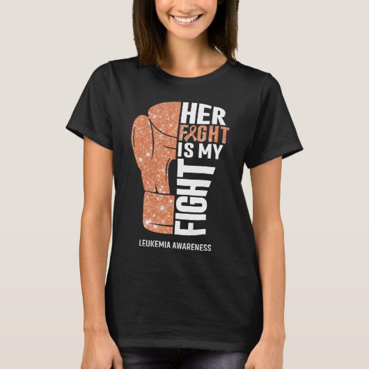 Bokshandschoenen Leukemie Strijder T-shirt (Voorkant)