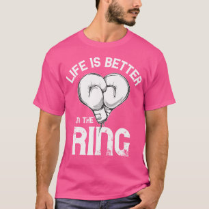 Bokshandschoenen leven is beter MMA Kickboxer T-shirt