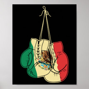 Bokshandschoenen Mexicaanse vlag Mexico Boxer Coac Poster