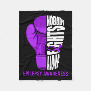 Bokshandschoenen Niemand vecht alleen tegen epilep Fleece Deken
