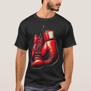 Bokshandschoenen Red Boxing Sport Boxer Kickboksen T-shirt