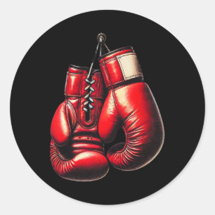 Bokshandschoenen Rood Boksen Sport Boxer Kickbokse Ronde Sticker