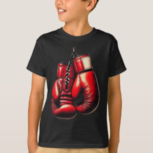 Bokshandschoenen Rood Boksen Sport Boxer Kickbokse T-shirt