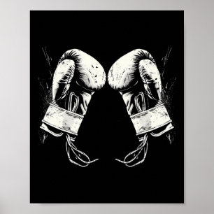 Bokshandschoenen Silhouet Poster