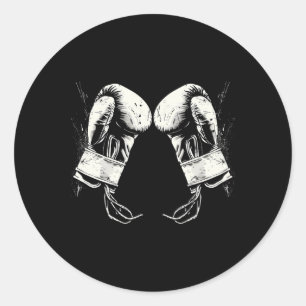 Bokshandschoenen Silhouet Ronde Sticker