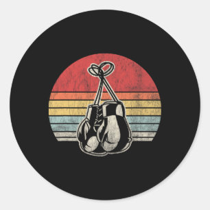 Bokshandschoenen  stijl Retro Sunset Ronde Sticker