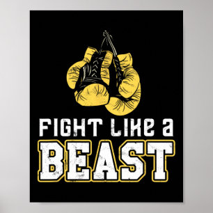 Bokshandschoenen Thai Boxing Muay Thai Kickboksen Poster
