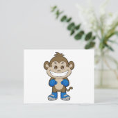 Bokshandschoenen voor aapboksen briefkaart (Staand voorkant)