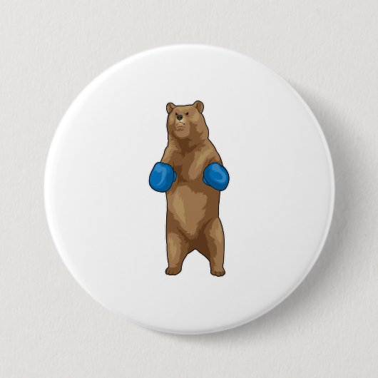 Bokshandschoenen voor beren ronde button 7,6 cm (Voorkant)