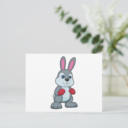 Bokshandschoenen voor konijnenboksen briefkaart (Staand voorkant)