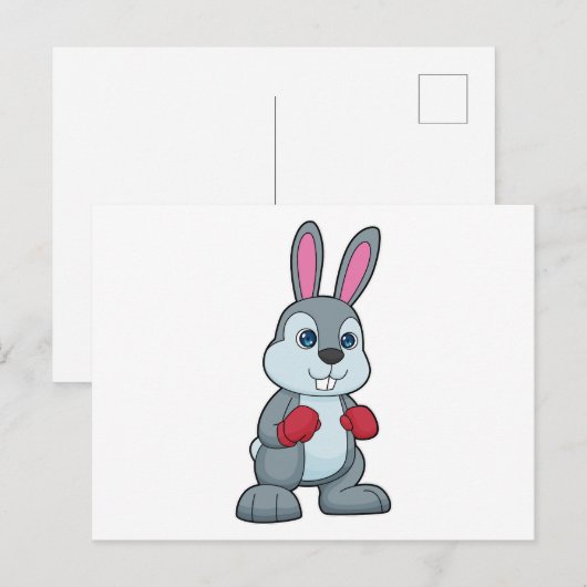 Bokshandschoenen voor konijnenboksen briefkaart (Voorkant / Achterkant)