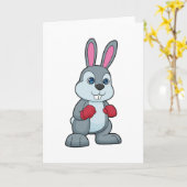 Bokshandschoenen voor konijnenboksen kaart (Gele Bloem)