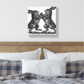 Bokshazen – Geplaagde Inkt Woud Duel Canvas Afdruk (Insitu (Slaapkamer))