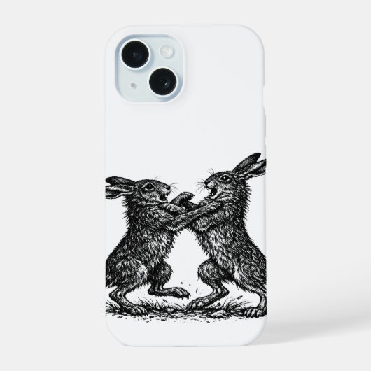 Bokshazen – Geplaagde Inkt Woudduel iPhone 15 Case (Achterkant)