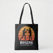 Bokshobby Retro Sunset Personaliseren Tote Bag (Voorkant)