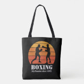 Bokshobby Retro Sunset Personaliseren Tote Bag (Achterkant)