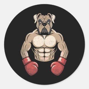 Bokshond Bokshandschoenen Huisdieren Honden Bokser Ronde Sticker