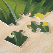 Bokshond Lente Bloemen Schilderij Legpuzzel (Zijkant)