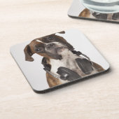 bokshond met hoofdtelefoon onderzetter (Linkerzijde)