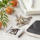 bokshond met hoofdtelefoon sleutelhanger (Zijkant)