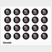 Bokskampioen Engelse Bulldog Fighter Ronde Sticker (Vel)